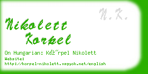 nikolett korpel business card